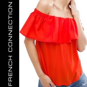 French Connection Polly Cold Shoulder Top